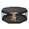 Dog Playpen 8 Panels Foldable Metal Dog Exercise Pen with Cover Pad Bag