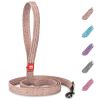 Recycled Cotton Dog Leash 6 Ft x 1 in Eco Friendly Collar for Small Medium Large Dogs Reflective Strong Leashes for Large Breed Dogs