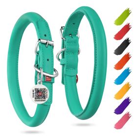 Ultra Soft Rolled Leather Dog Collar for Small Dogs 10 - 13 inch Neck Soft Padded Dog Collars for Medium Dogs Puppy Collars for Large Breed Dogs Male