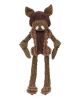 Pet Life Frog Mannequin Eco-Friendly Natural Jute Chew And Tug Plush Dog Toy
